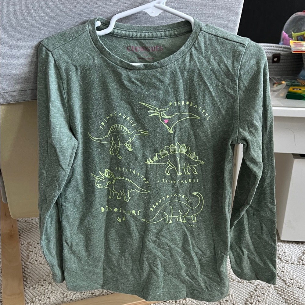 Cat & Jack Green Dinosaur Long Sleeve Tee